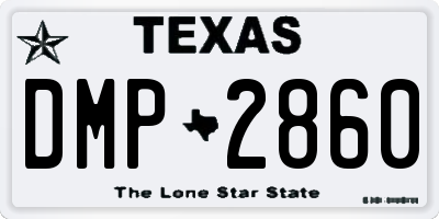 TX license plate DMP2860