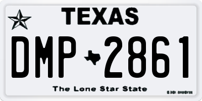 TX license plate DMP2861