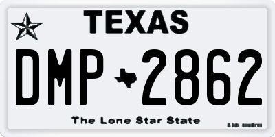 TX license plate DMP2862