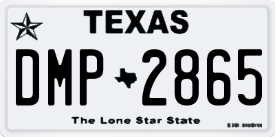 TX license plate DMP2865