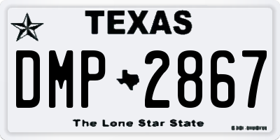 TX license plate DMP2867