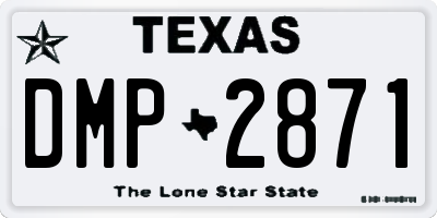 TX license plate DMP2871