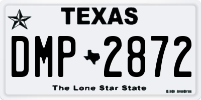 TX license plate DMP2872