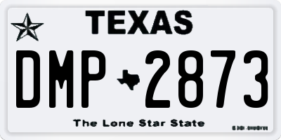 TX license plate DMP2873