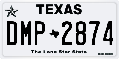 TX license plate DMP2874