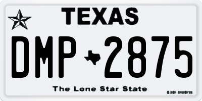 TX license plate DMP2875