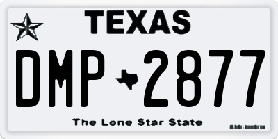 TX license plate DMP2877