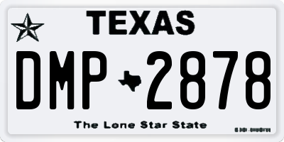 TX license plate DMP2878