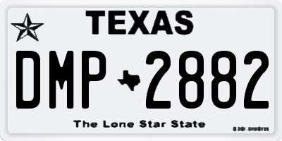 TX license plate DMP2882