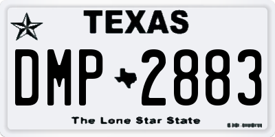 TX license plate DMP2883