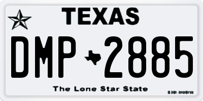 TX license plate DMP2885