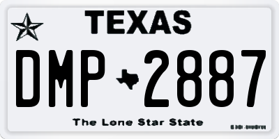 TX license plate DMP2887