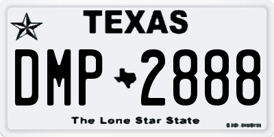 TX license plate DMP2888
