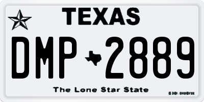 TX license plate DMP2889
