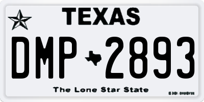 TX license plate DMP2893