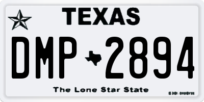 TX license plate DMP2894