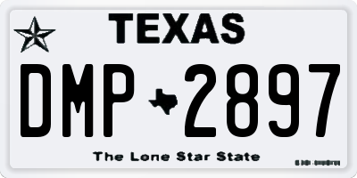 TX license plate DMP2897