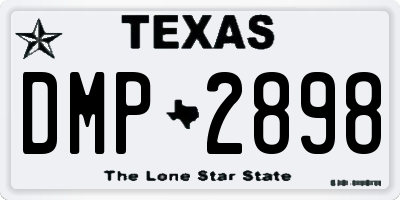 TX license plate DMP2898