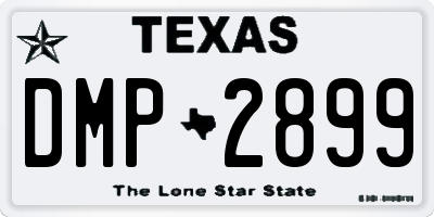 TX license plate DMP2899