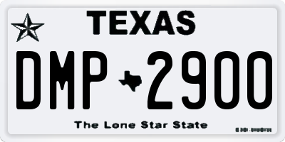 TX license plate DMP2900