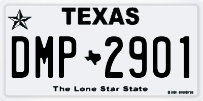 TX license plate DMP2901