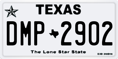 TX license plate DMP2902