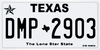 TX license plate DMP2903