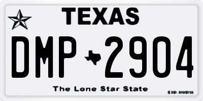 TX license plate DMP2904