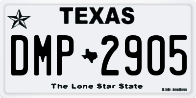 TX license plate DMP2905