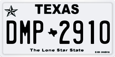 TX license plate DMP2910