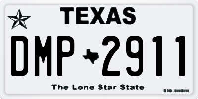 TX license plate DMP2911