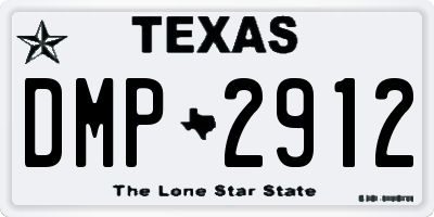 TX license plate DMP2912