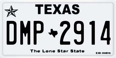 TX license plate DMP2914