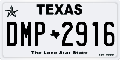 TX license plate DMP2916