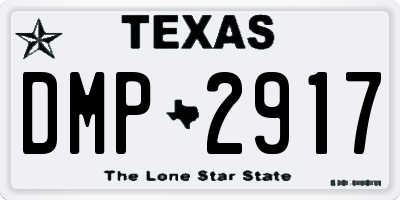 TX license plate DMP2917