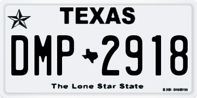 TX license plate DMP2918