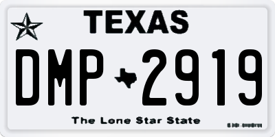 TX license plate DMP2919