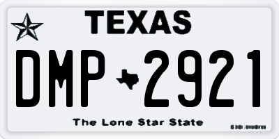 TX license plate DMP2921