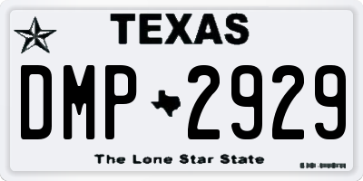 TX license plate DMP2929