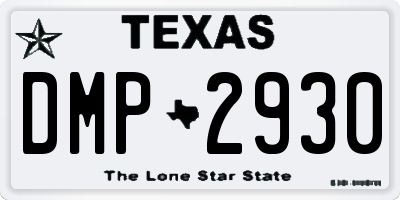 TX license plate DMP2930