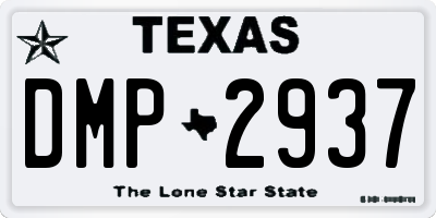 TX license plate DMP2937