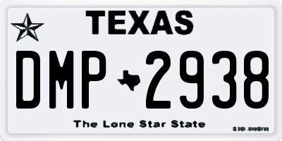 TX license plate DMP2938