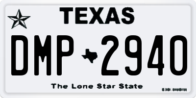 TX license plate DMP2940