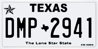 TX license plate DMP2941