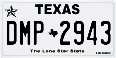 TX license plate DMP2943