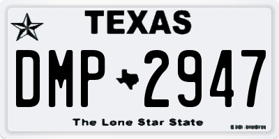 TX license plate DMP2947