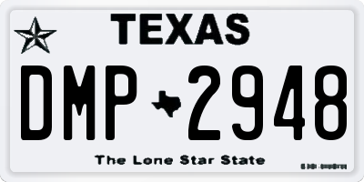 TX license plate DMP2948