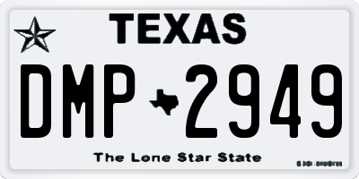 TX license plate DMP2949