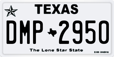 TX license plate DMP2950