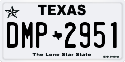 TX license plate DMP2951